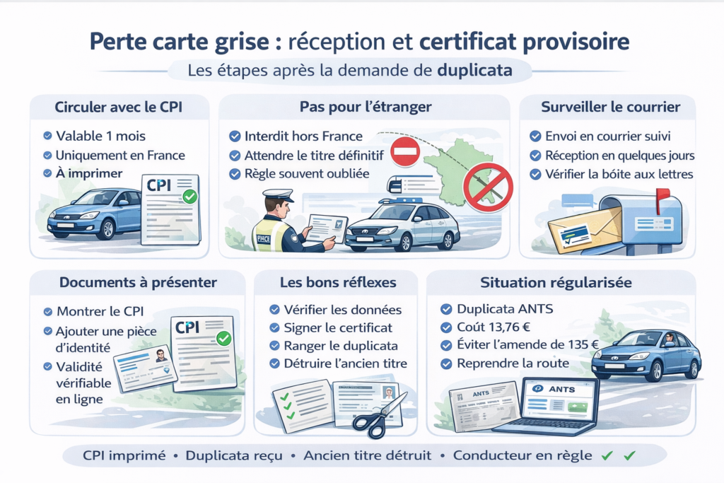 Perte carte grise